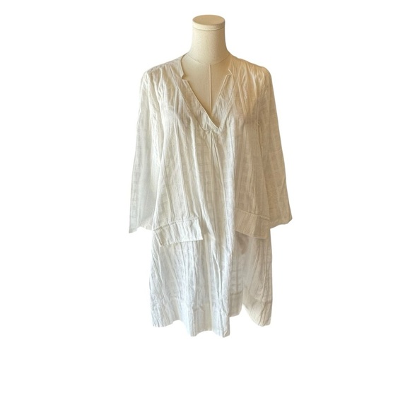 Pomander Place x Tuckernuck - White Mini Carolina Caftan Swim Cover-Up Sz M - Picture 2 of 8